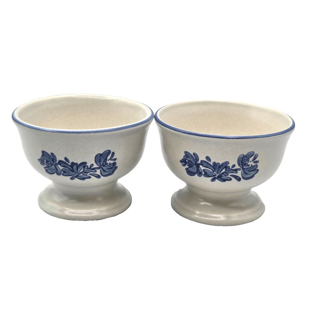 Pfaltzgraff Yorktowne Set of 2 Footed Sherbert 3" x 4 1/2" Dessert Cups - EUC